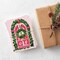 Home for the Holidays Christmas Cards - 24-Pack Greeting Cards with Quaint Pink and Green Door Designs, Perfect for Sharing Traditional Merry Christmas Wishes, Blank Inside for Personalized Messages - Cozy and Nostalgic Holiday Stationery Set
